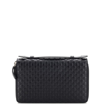 Gucci Zip Around Travel Wallet (Outlet) Microguccissima Leather