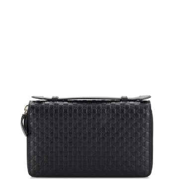 Gucci Zip Around Travel Wallet (Outlet) Microguccissima Leather