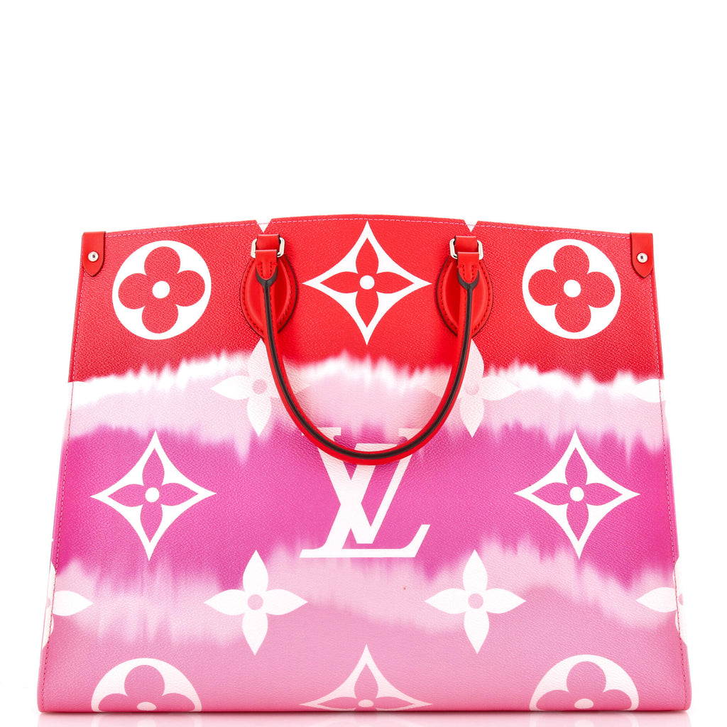 Louis Vuitton Limited Edition Giant Monogram Onthego GM in Red and Pink