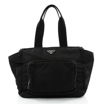 Prada Necessaire Diaper Bag Tessuto Black 2283401