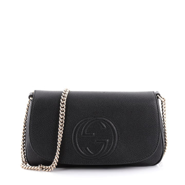 Gucci Soho Chain Strap Crossbody Bag Leather Medium 2283502