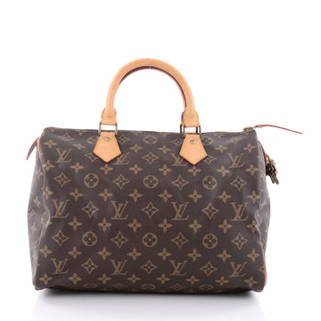 Louis Vuitton Speedy Handbag Monogram Canvas 30 Brown 2283801