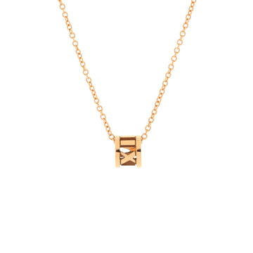 Tiffany & Co. Atlas Open Pendant Necklace 18K Rose Gold