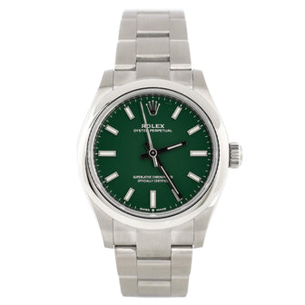 Rolex Oyster Perpetual Datejust Mint Green Automatic Watch Stainless Steel 31