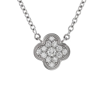 Van Cleef & Arpels Pure Alhambra Pendant Necklace 18K White Gold with Diamonds