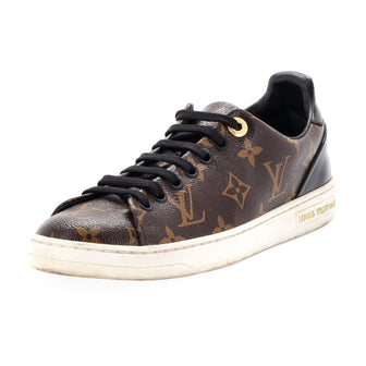 Louis Vuitton Women's FRONTROW Sneakers Monogram Canvas with Patent Brown