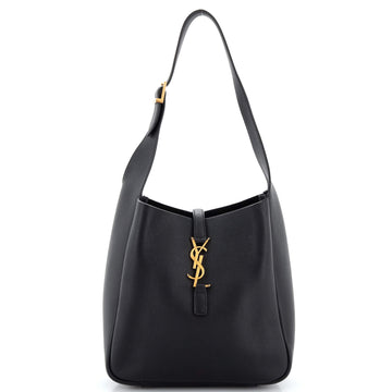 Saint Laurent Le 5 a 7 Supple Hobo Leather Small