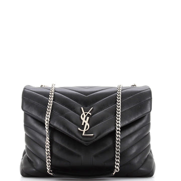 Saint Laurent Loulou Shoulder Bag Matelasse Chevron Leather Medium