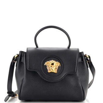 Versace La Medusa Top Handle Bag Leather Medium