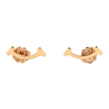Tiffany & Co. T Smile Stud Earrings 18K Rose Gold