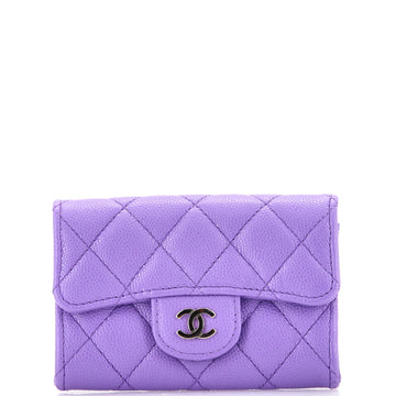 Chanel Classic Flap Card Case Quilted Caviar