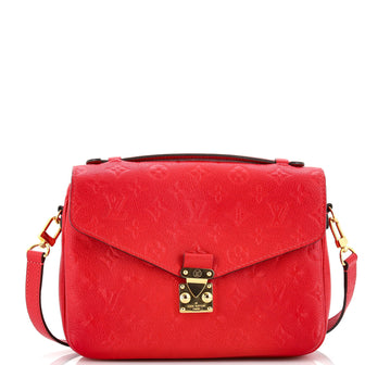 Louis Vuitton Pochette Metis Red Monogram Empreinte Leather