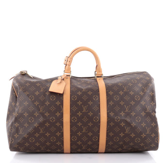 Louis Vuitton Keepall Bag Monogram Canvas 55 Brown