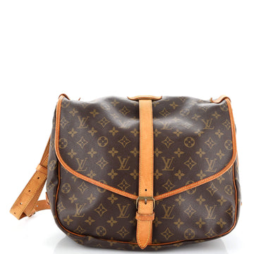 Louis Vuitton Saumur Handbag Monogram Canvas 35