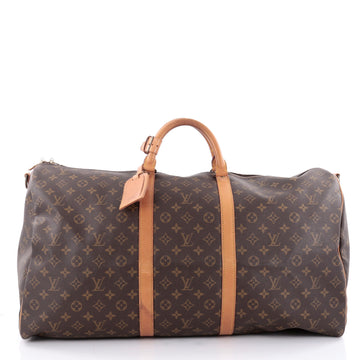 Louis Vuitton Keepall Bandouliere Bag Monogram Canvas 60 Brown