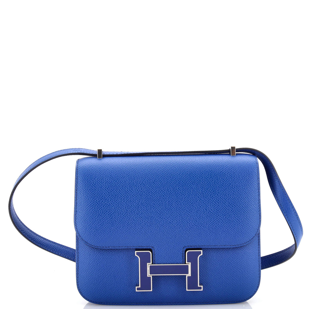 Hermes Constance Bag Epsom 18 Blue