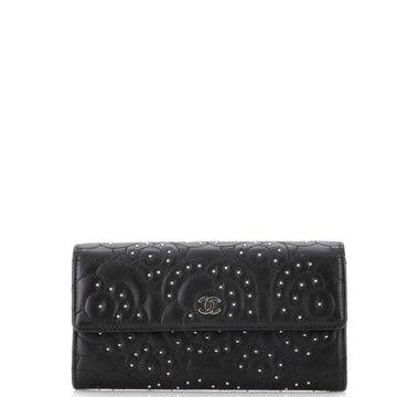 Chanel Camellia Flap Organizer Wallet Camellia Lambskin
