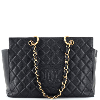 Chanel Grand Timeless Shopping Tote Quilted Caviar