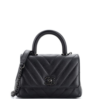 CHANEL, Bags, Chanel Extra Mini Coco Handle Caviar Classic Flap Bag 22a