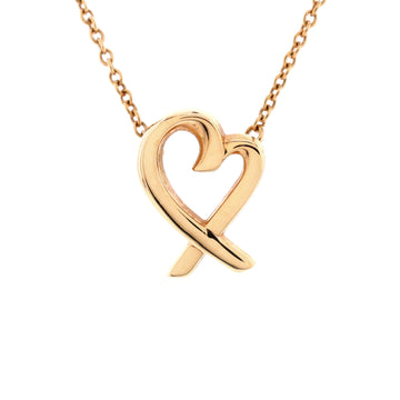 Tiffany & Co. Paloma Picasso Loving Heart Pendant Necklace 18K Rose Gold