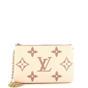 Louis Vuitton Double Zip Pochette Bicolor Monogram Empreinte Giant