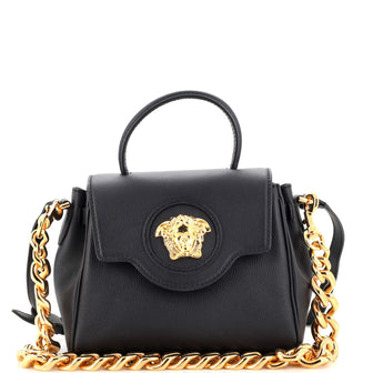 Versace La Medusa Top Handle Bag Leather Medium