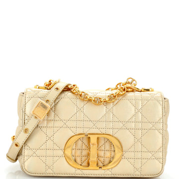 Christian Dior Caro Bag Cannage Quilt Calfskin Small