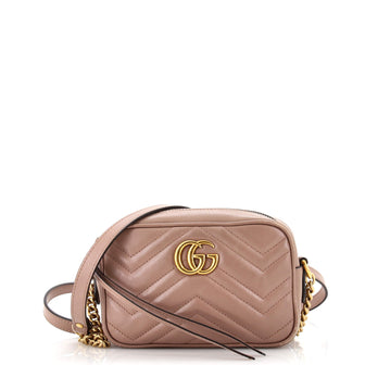 Gucci GG Marmont Shoulder Bag Diagonal Quilted Leather Mini