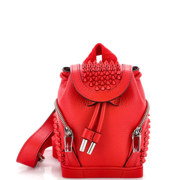 Christian Louboutin Explorafunk Keyring Crossbody Bag Spiked Leather