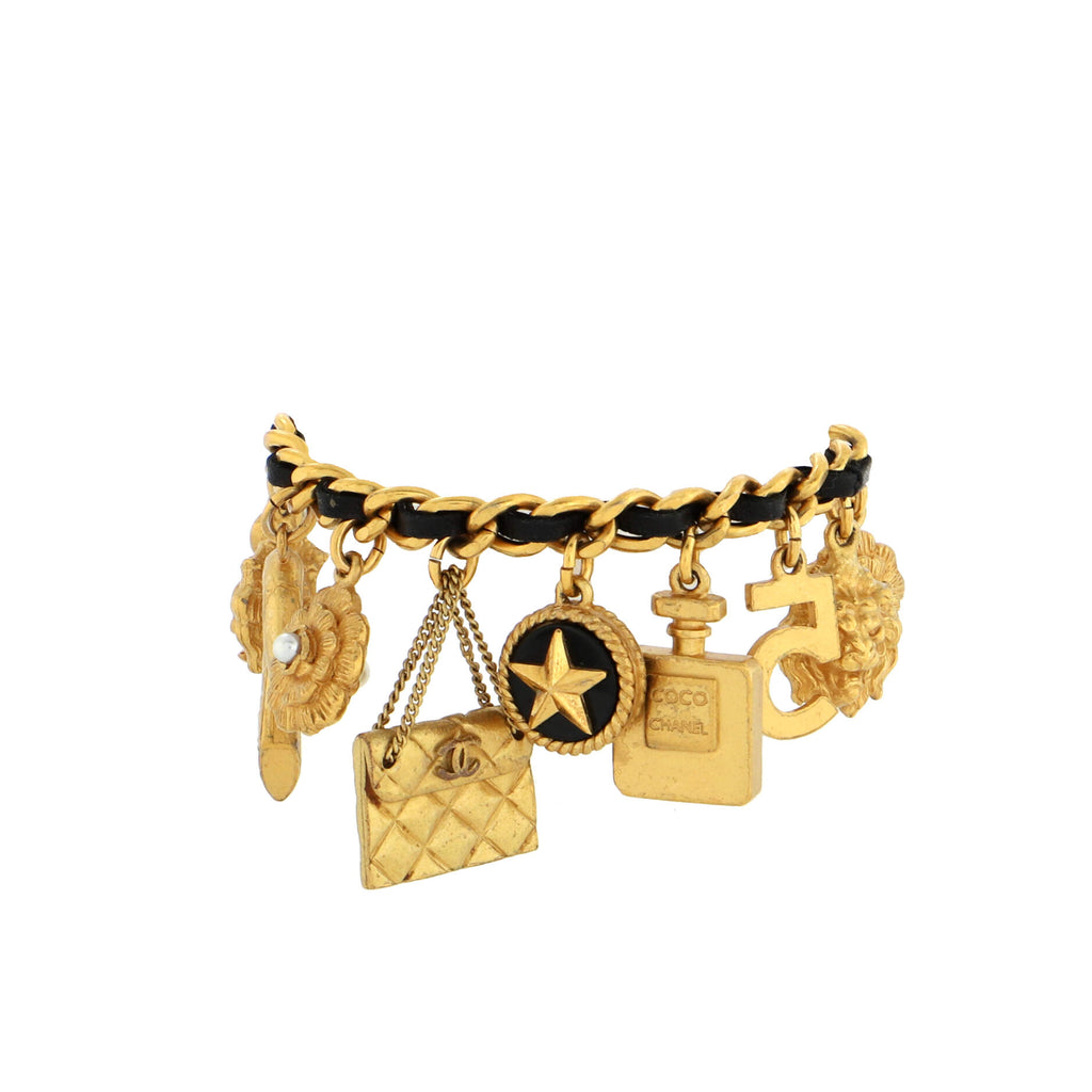 Chanel Vintage Lucky Charm Bracelet - Brass Charm, Bracelets
