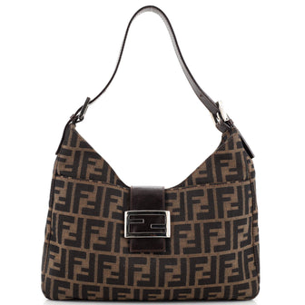 Fendi Vintage Shoulder Bag Zucca Canvas Medium