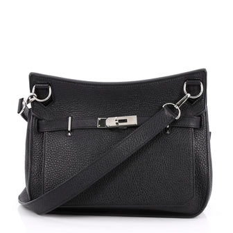 Hermes Jypsiere Handbag Clemence 28 Black 2287601