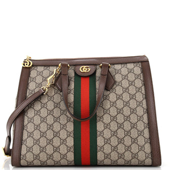 Gucci Ophidia Top Handle Tote GG Coated Canvas Medium