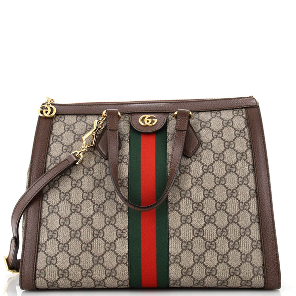 Gucci Ophidia Top Handle Tote GG Coated Canvas Medium 228768