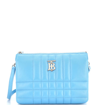 Burberry Lola Twin Pouch Shoulder Bag Quilted Leather