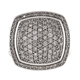 David Yurman Albion Ring Sterling Silver with Pave Diamonds 18mm