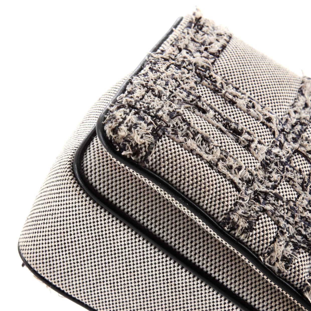 Burberry Lola Top Handle Bag Needle Punch Check Canvas Small Black 2287911