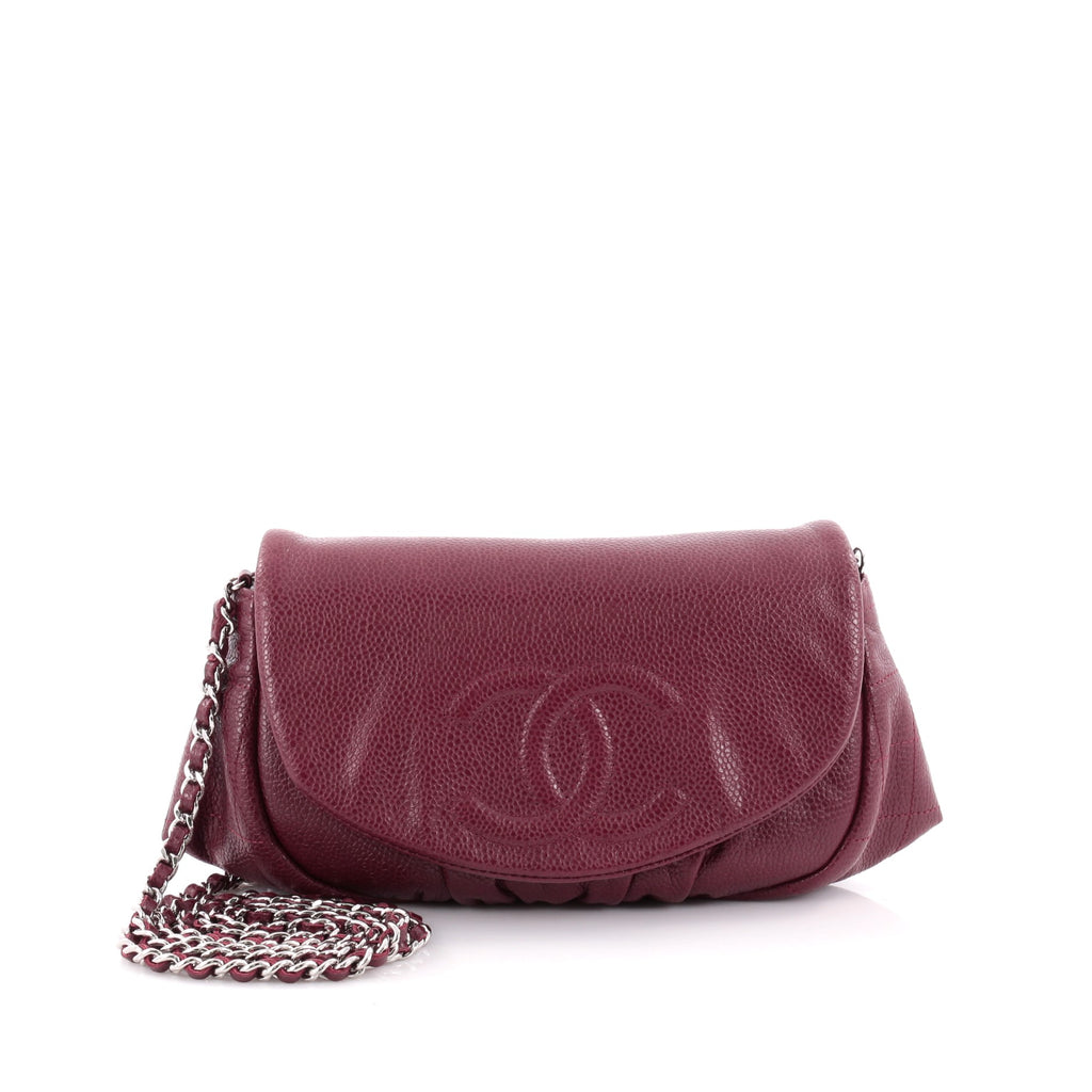 Buy Chanel Half Moon Wallet on Chain Caviar Red 2288003