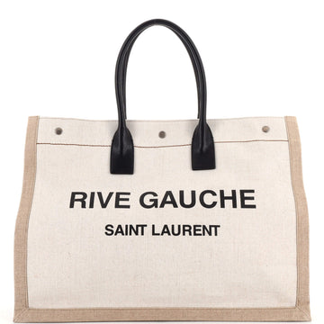 Saint Laurent Rive Gauche Shopper Tote Canvas Large