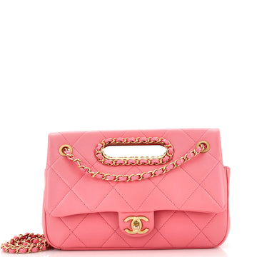 Chanel A Real Catch Flap Bag Quilted Lambskin Medium