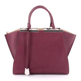 Fendi Petite 3Jours Handbag Leather Red 2288403