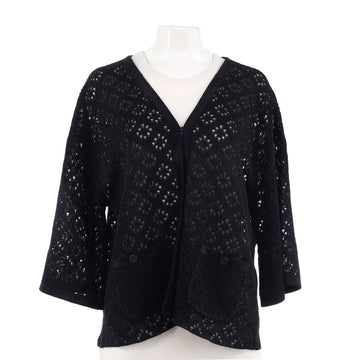 Chanel Women's Crochet Two Pocket Cardigan Silk