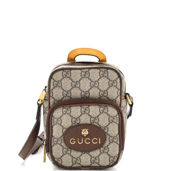 Gucci Neo Vintage Top Handle Crossbody Bag GG Coated Canvas Mini