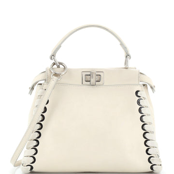 Fendi Peekaboo Bag Whipstitch Leather Mini