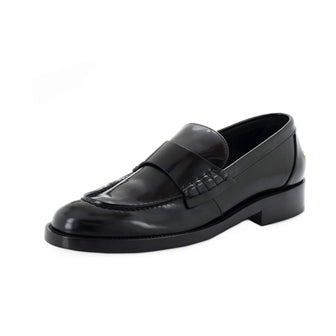 Chanel Women's Logo Heel Loafers Leather