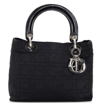 Christian Dior Vintage Lady Dior Bag Cannage Quilt Nylon Medium