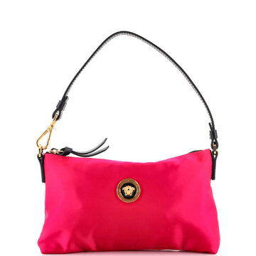 Versace Medusa Convertible Zip Satchel (Outlet) Nylon Medium