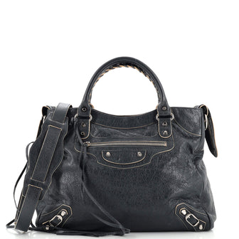 Balenciaga Velo Classic Studs Highlight Bag Leather Medium