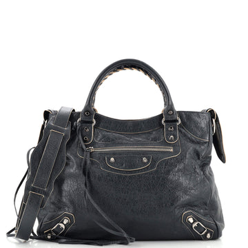 Balenciaga Velo Classic Studs Highlight Bag Leather Medium