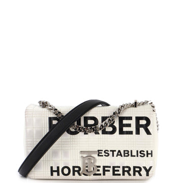 Burberry Lola Shoulder Bag Quilted Printed Coated Canvas Small